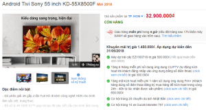 Tivi Sony 55 inch KD-55X8500F