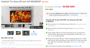 Tivi Sony 65 inch KD-65X8500F